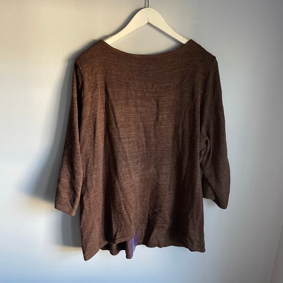Ralph Lauren Vintage Brown Boho Aztec Inspired Southwest Sweater size 2X - Picture 3 of 8